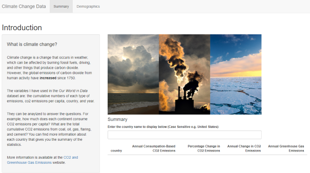 a website page of my dashboard