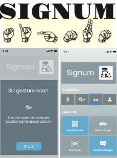 a high-fidelity prototype of signum app